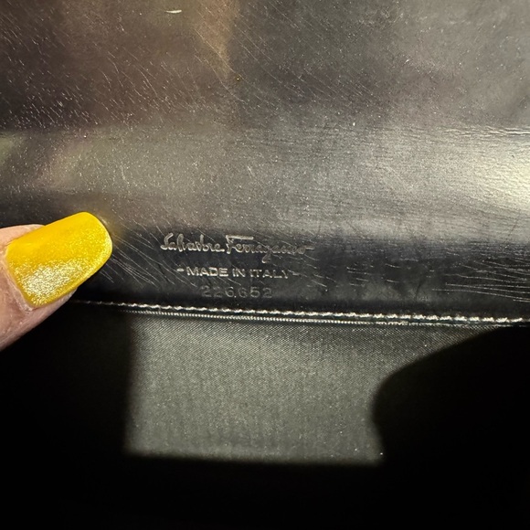 Salvatore Ferragamo Black Leather Clutch - Picture 6 of 6